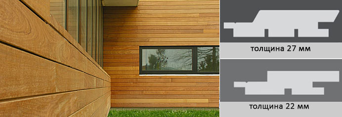 деревянный планкен 27 мм со скосом