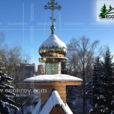 Главки храма из нитрид-титана. Сергиев Посад. 2013 год