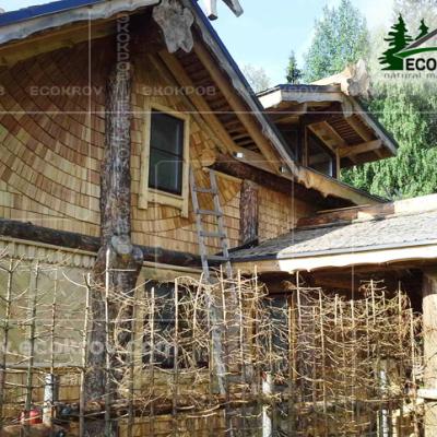 Фасад из дранки. 2014 год