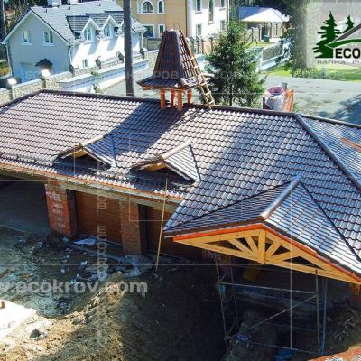 Керамическая кровля гаража. Николина Гора. 2008 год